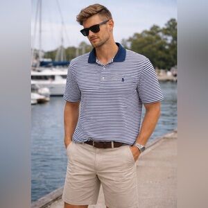 Polo Golf Ralph Lauren Blue Label Performance Short Sleeve Size Large preppy